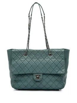 CHANEL Pre-Owned: Голубая сумка-шоппер 