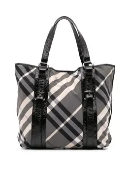 Burberry Pre-Owned: Чёрная сумка-шоппер 