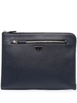 Prada Pre-Owned: Голубой клатч 