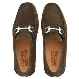 Salvatore Ferragamo: Зелёные мокасины 