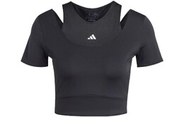 Adidas: Чёрная футболка 