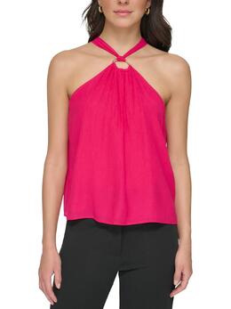 DKNY: Розовый топ 