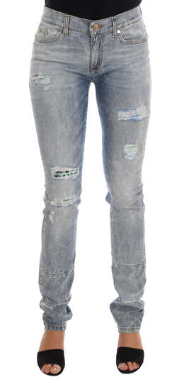 Versace Jeans: Рваные джинсы 