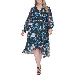 DKNY: Шифоновое платье 
