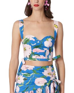 Carolina Herrera: Синяя блуза 