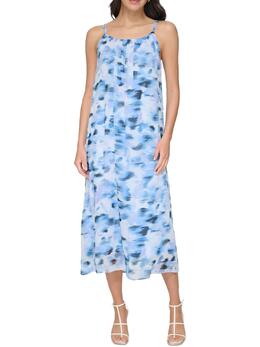 DKNY: Шифоновое платье 