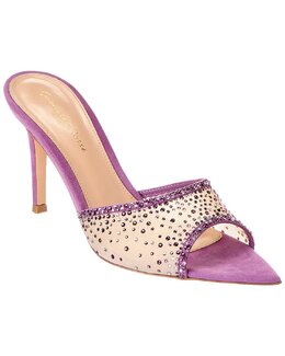 Gianvito Rossi: Фиолетовые сабо  Rania 85