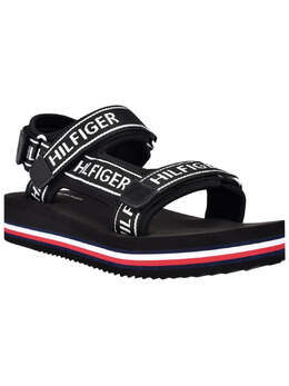 Tommy Hilfiger: Чёрные сандалии  Multi