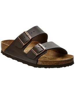 Birkenstock: Тёмные сандалии  Arizona Birko Flor