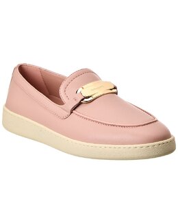 Salvatore Ferragamo: Розовые мокасины 