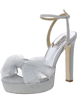 Badgley Mischka: Серебристые туфли 