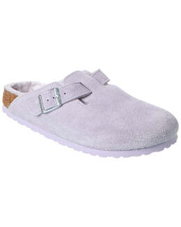 Birkenstock: Фиолетовые сабо  Boston