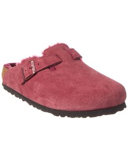 Birkenstock: Бордовые сабо  Boston