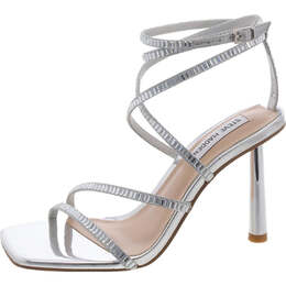 Steve Madden: Серебристые босоножки 