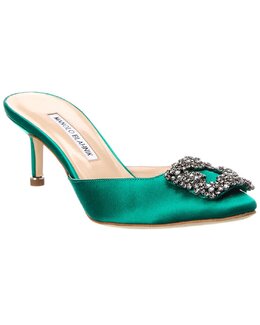 Manolo Blahnik: Зелёные сабо 