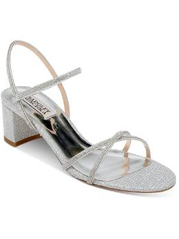 Badgley Mischka: Серебристые сандалии 