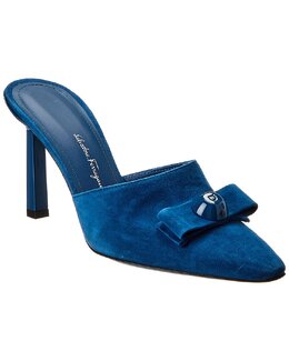 Salvatore Ferragamo: Синие сабо 
