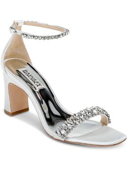 Badgley Mischka: Серебристые туфли 