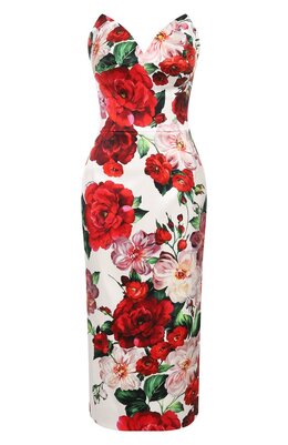 Dolce & Gabbana: Атласное платье 