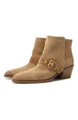 Gianvito Rossi: Бежевые ботинки 