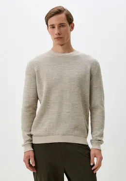 United Colors of Benetton: Бежевый свитер 