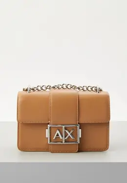 Armani Exchange: Коричневая сумка 