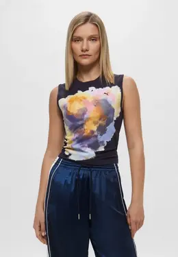 PUMA: Синяя майка 