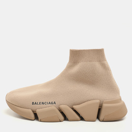 Balenciaga: Бежевые кроссовки  Speed Trainer