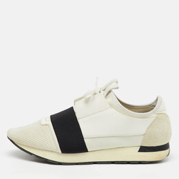 Balenciaga: Белые кроссовки  Race Runner
