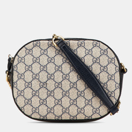 Gucci: Бежевая сумка через плечо  GG Supreme