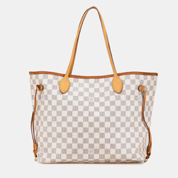 Louis Vuitton: Белая сумка-шоппер  Neverfull MM