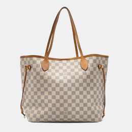 Louis Vuitton: Белая сумка  Neverfull MM