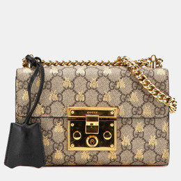 Gucci: Бежевая сумка через плечо  GG Supreme