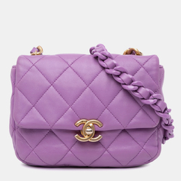 Chanel: Фиолетовая сумка 