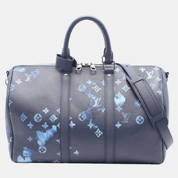 Louis Vuitton: Голубая сумка  Keepall
