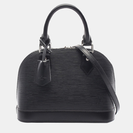 Louis Vuitton: Чёрная сумка  Alma BB