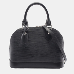 Louis Vuitton: Чёрная сумка  Alma BB