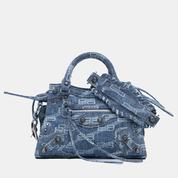 Balenciaga: Голубая сумка  Cagole XS