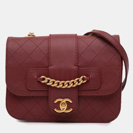 Chanel: Бордовая сумка 