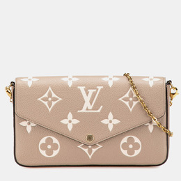 Louis Vuitton: Бежевая сумка  Pochette