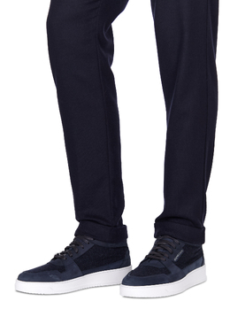 CORNELIANI: Синие кроссовки 