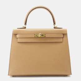 Hermes: Белая сумка  Kelly 25