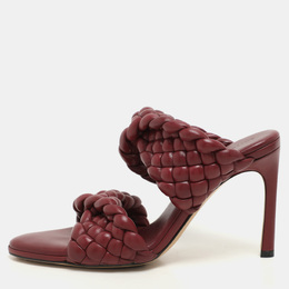 Bottega Veneta: Бордовые сандалии 