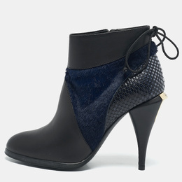 Fendi: Чёрные ботинки  Blue