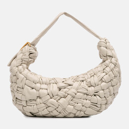 Bottega Veneta: Белая сумка  Intrecciato