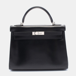 Hermes: Чёрная сумка  Kelly 32