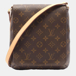 Louis Vuitton: Коричневая сумка  Musette