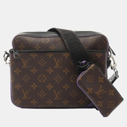 Louis Vuitton: Коричневая сумка через плечо 
