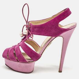 Charlotte Olympia: Розовые сандалии 