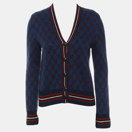 Gucci: Голубой кардиган  GG